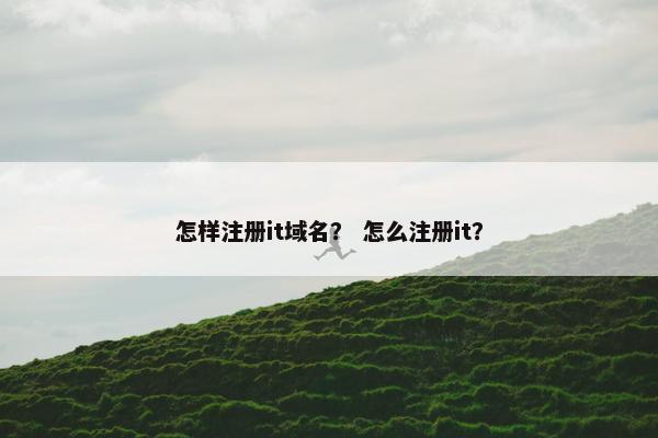 怎样注册it域名？ 怎么注册it？