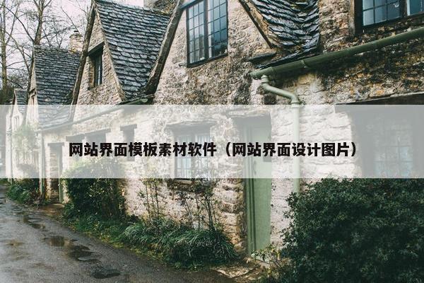 网站界面模板素材软件（网站界面设计图片）