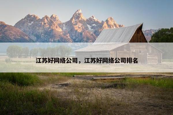 江苏好网络公司，江苏好网络公司排名
