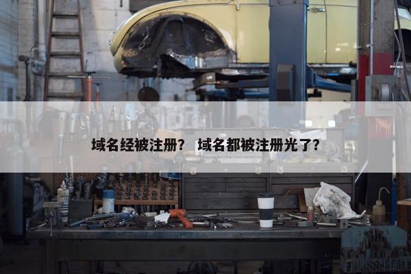 域名经被注册？ 域名都被注册光了？