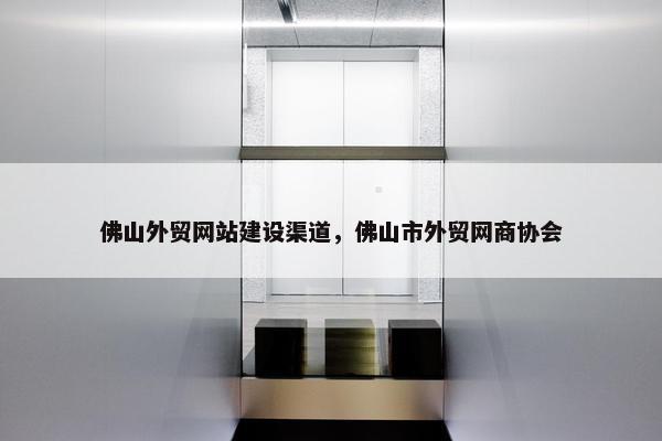 佛山外贸网站建设渠道，佛山市外贸网商协会