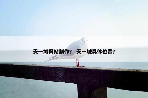 天一城网站制作？ 天一城具体位置？