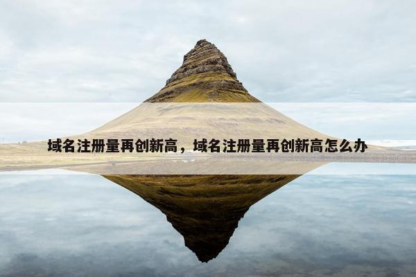 域名注册量再创新高，域名注册量再创新高怎么办