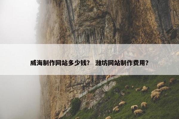 威海制作网站多少钱？ 潍坊网站制作费用？