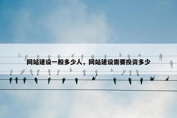 网站建设一般多少人，网站建设需要投资多少