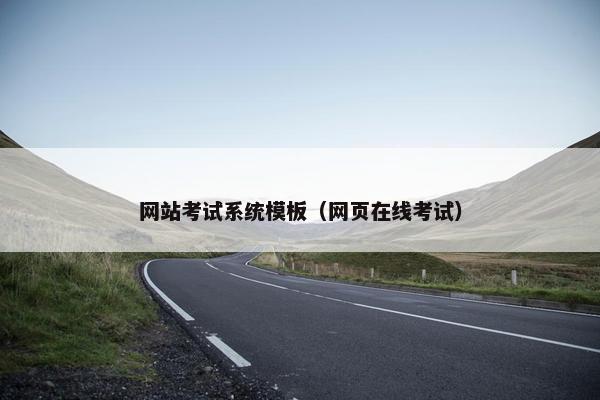 网站考试系统模板（网页在线考试）