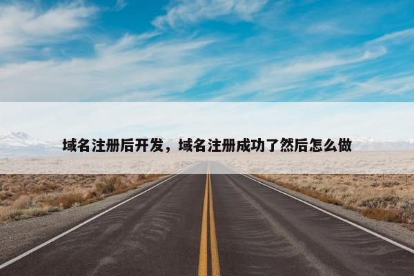 域名注册后开发，域名注册成功了然后怎么做