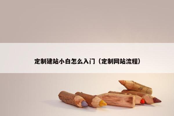 定制建站小白怎么入门（定制网站流程）
