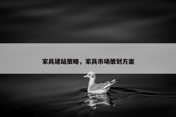 家具建站策略，家具市场策划方案