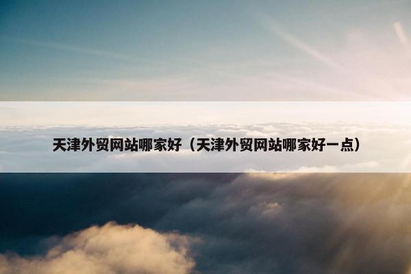 天津外贸网站哪家好（天津外贸网站哪家好一点）