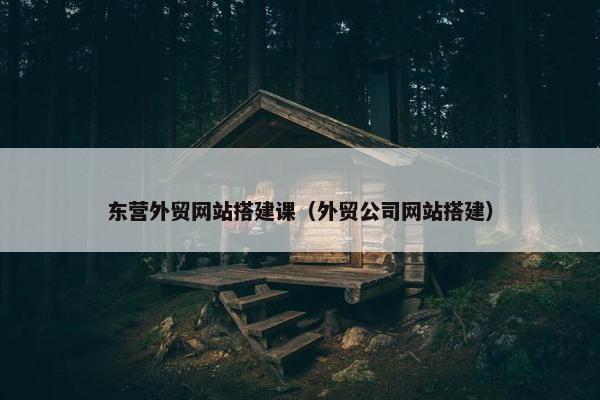 东营外贸网站搭建课（外贸公司网站搭建）