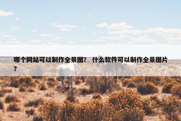 哪个网站可以制作全景图？ 什么软件可以制作全景图片？
