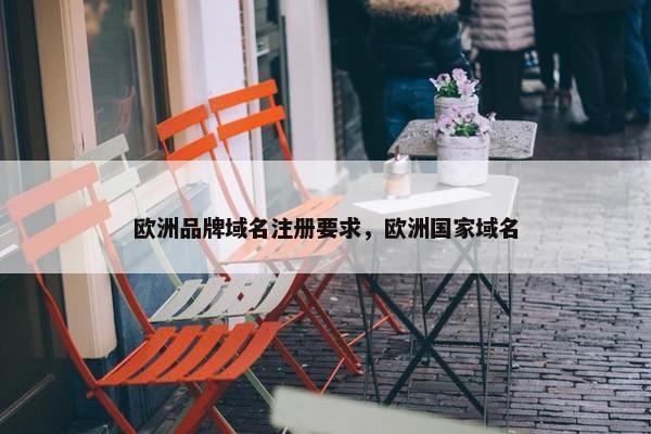 欧洲品牌域名注册要求，欧洲国家域名