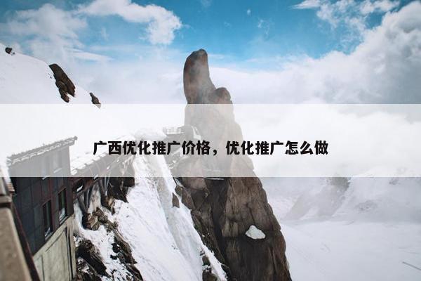 广西优化推广价格，优化推广怎么做