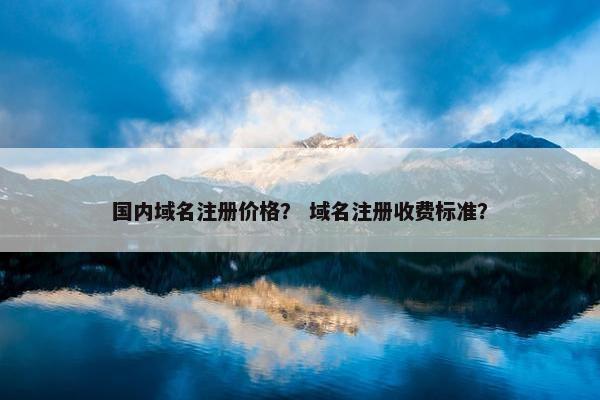 国内域名注册价格？ 域名注册收费标准？