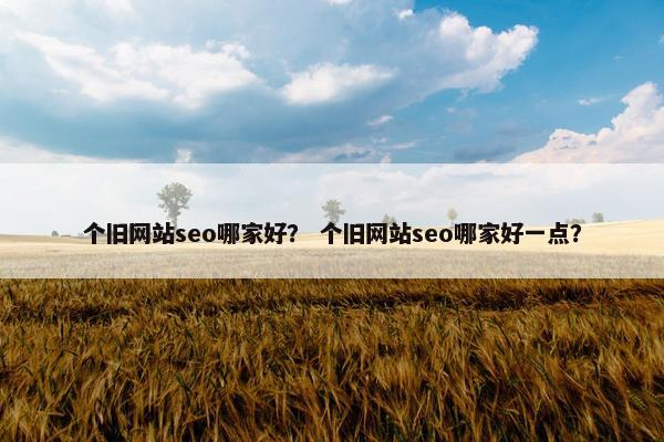 个旧网站seo哪家好？ 个旧网站seo哪家好一点？