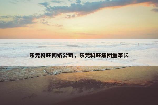东莞科旺网络公司，东莞科旺集团董事长