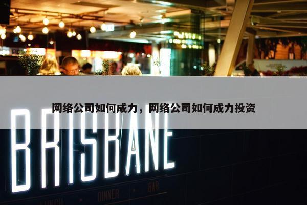 网络公司如何成力，网络公司如何成力投资