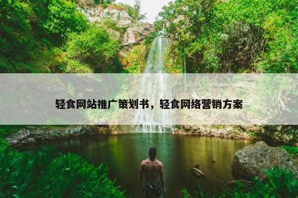 轻食网站推广策划书，轻食网络营销方案