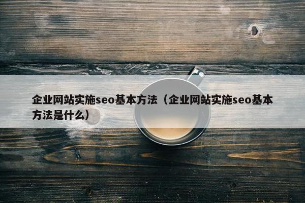 企业网站实施seo基本方法（企业网站实施seo基本方法是什么）
