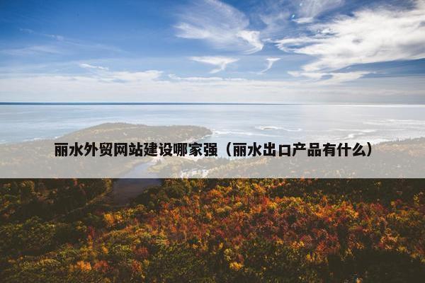 丽水外贸网站建设哪家强（丽水出口产品有什么）