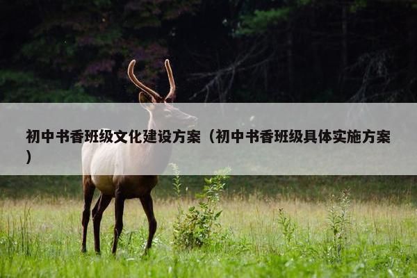 初中书香班级文化建设方案（初中书香班级具体实施方案）