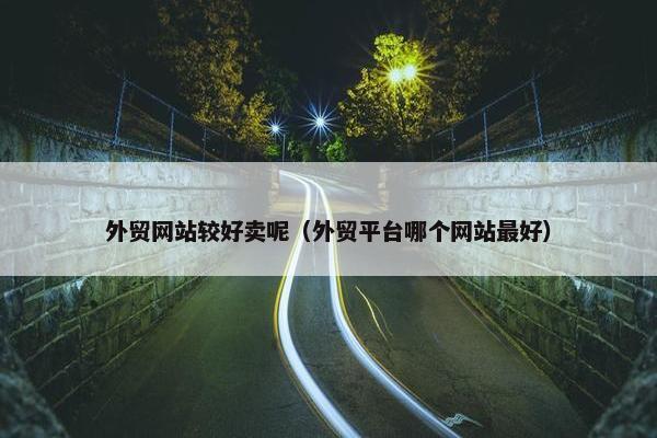 外贸网站较好卖呢（外贸平台哪个网站最好）