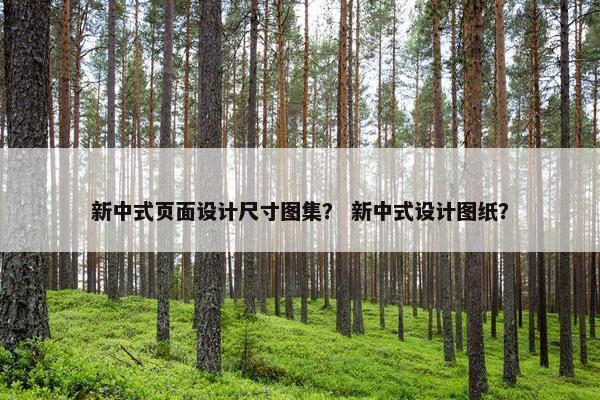 新中式页面设计尺寸图集？ 新中式设计图纸？