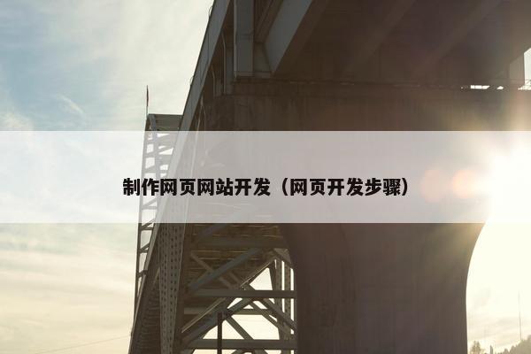 制作网页网站开发（网页开发步骤）