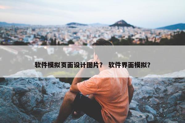 软件模拟页面设计图片？ 软件界面模拟？