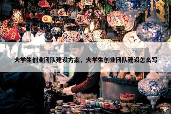 大学生创业团队建设方案，大学生创业团队建设怎么写