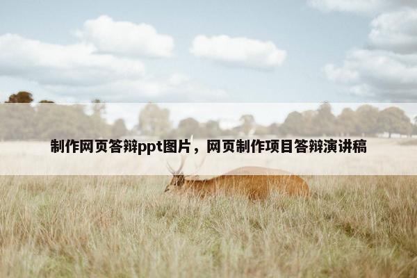 制作网页答辩ppt图片，网页制作项目答辩演讲稿