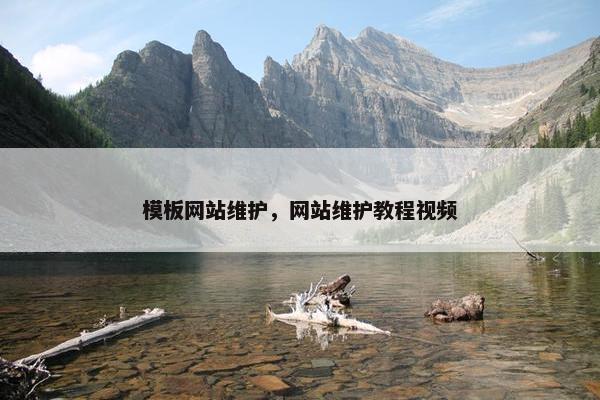 模板网站维护，网站维护教程视频