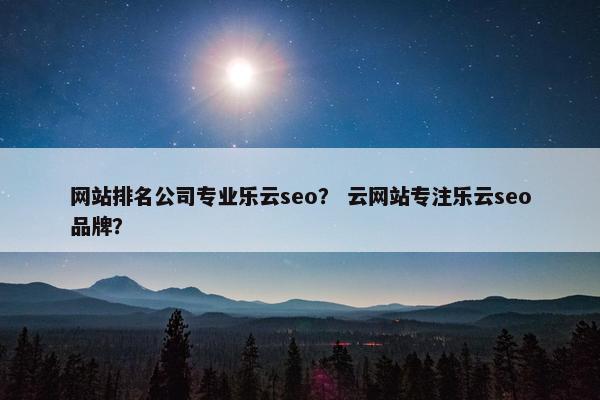 网站排名公司专业乐云seo？ 云网站专注乐云seo品牌？