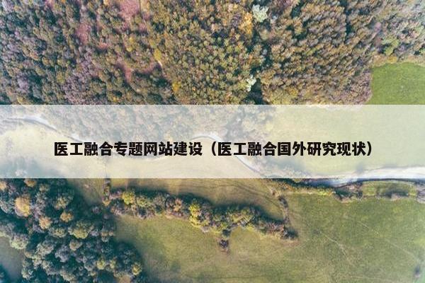 医工融合专题网站建设（医工融合国外研究现状）