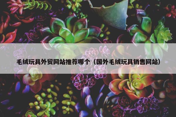毛绒玩具外贸网站推荐哪个（国外毛绒玩具销售网站）