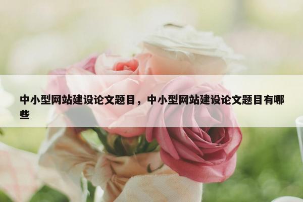中小型网站建设论文题目，中小型网站建设论文题目有哪些