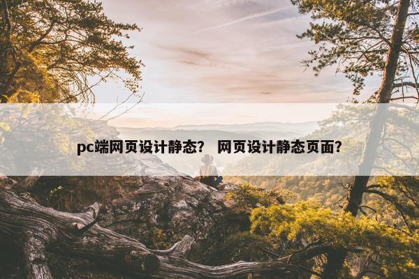 pc端网页设计静态？ 网页设计静态页面？