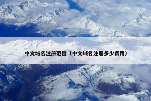 中文域名注册范围（中文域名注册多少费用）
