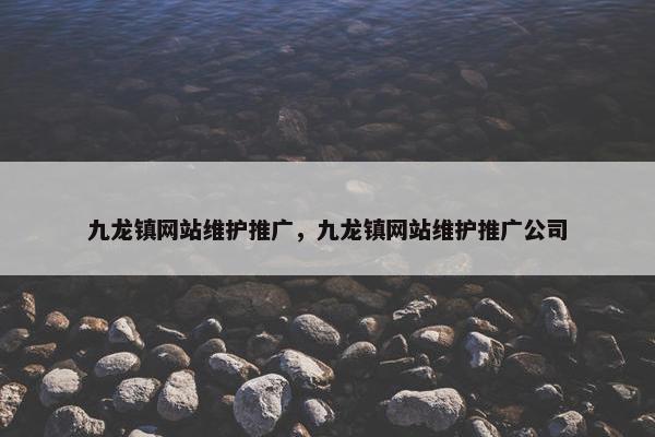 九龙镇网站维护推广，九龙镇网站维护推广公司