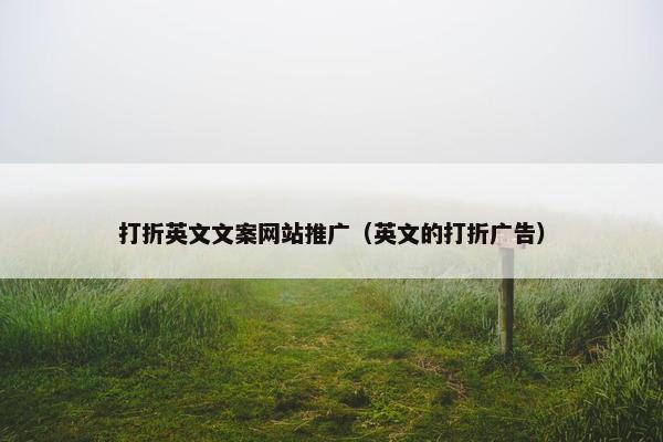 打折英文文案网站推广（英文的打折广告）