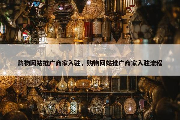 购物网站推广商家入驻，购物网站推广商家入驻流程