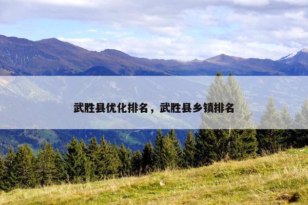 武胜县优化排名，武胜县乡镇排名