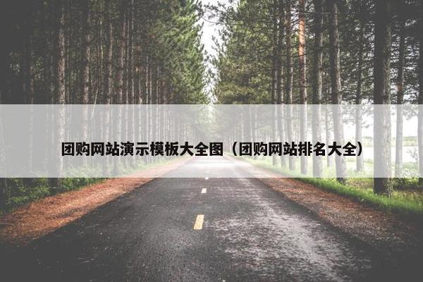 团购网站演示模板大全图（团购网站排名大全）