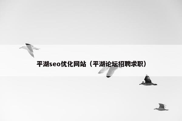 平湖seo优化网站（平湖论坛招聘求职）