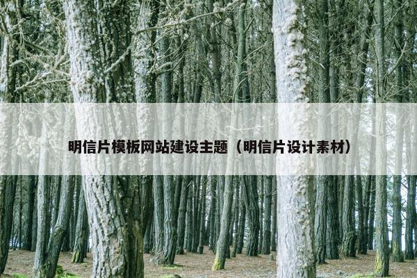 明信片模板网站建设主题（明信片设计素材）