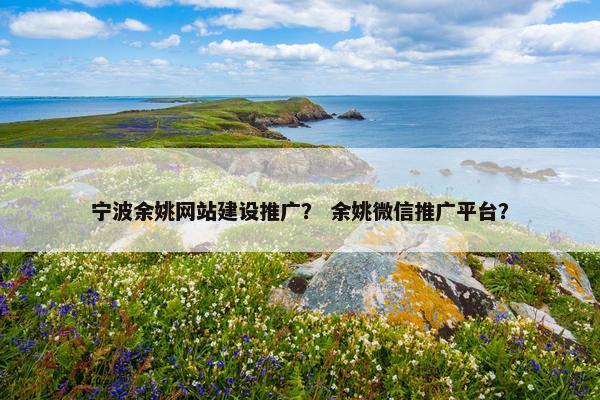 宁波余姚网站建设推广？ 余姚微信推广平台？