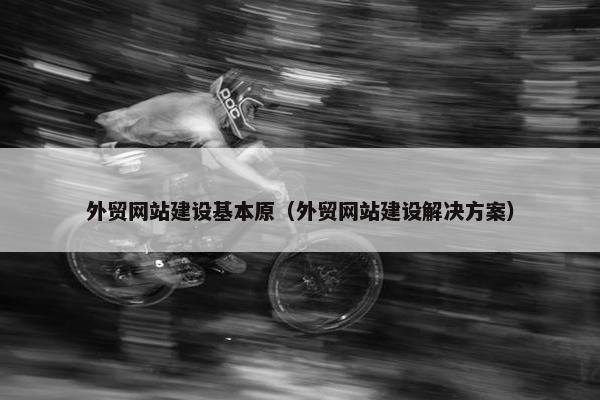 外贸网站建设基本原（外贸网站建设解决方案）