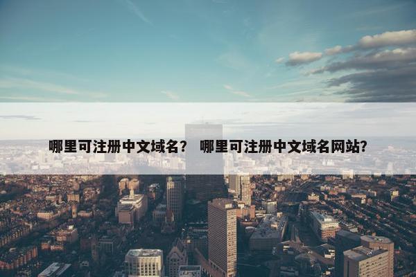 哪里可注册中文域名？ 哪里可注册中文域名网站？