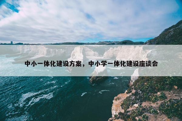 中小一体化建设方案，中小学一体化建设座谈会